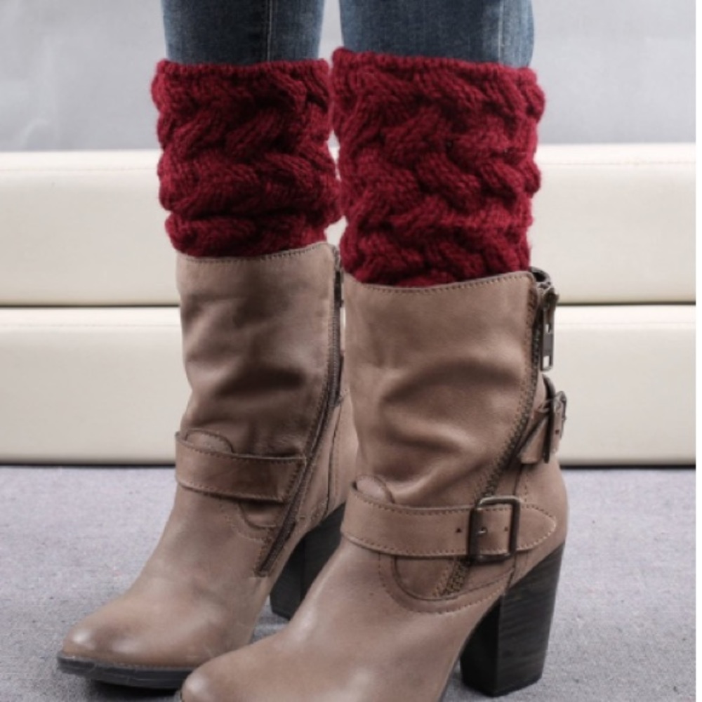 Crochet Boot Cuffs Cable Knit Leg Warmers